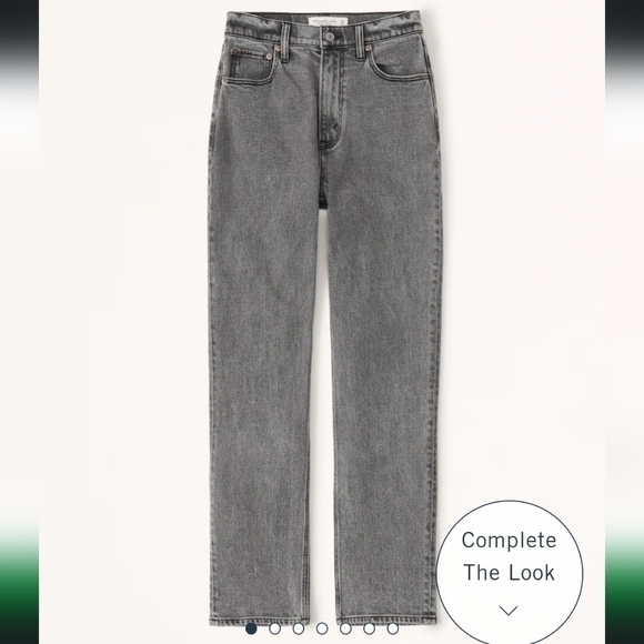 Abercrombie & Fitch Ultra High Rise Ankle Straight Jean - Picture 2 of 10